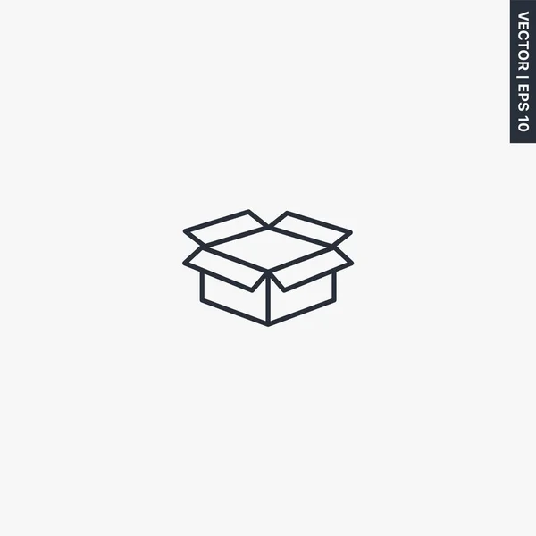Box Panneau Style Linéaire Pour Concept Mobile Web Design Symbole — Image vectorielle