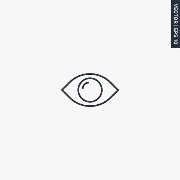 Auge Lineares Stilschild Für Mobiles Konzept Und Webdesign Symbol Logoabbildung — Stockvektor