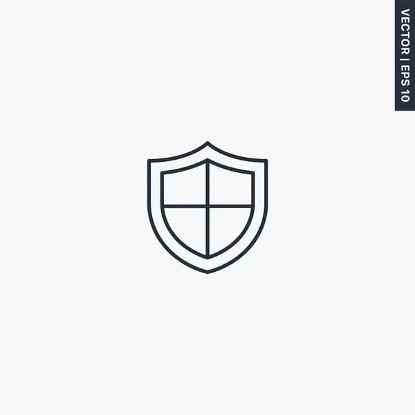 Schutz Lineares Styleschild Für Mobiles Konzept Und Webdesign Symbol Logoabbildung — Stockvektor