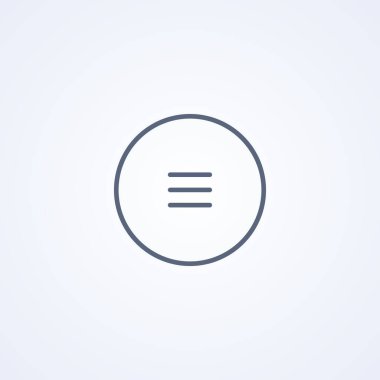 Düğme menüsü, beyaz arkaplanda en iyi vektör gri çizgi simgesi, Eps 10