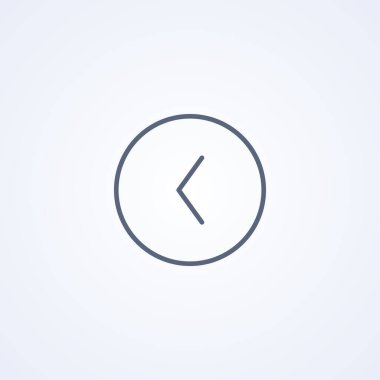 Aksiyon geri, vektör en iyi gri çizgi simgesi beyaz arkaplan, Eps 10