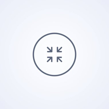 Tam ekran çık, beyaz arkaplandaki en iyi vektör gri çizgi simgesi, Eps 10