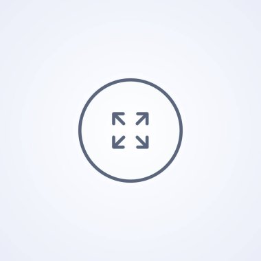 Beyaz arkaplanda tam ekran, vektör en iyi gri çizgi simgesi, Eps 10