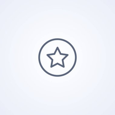 Favori, yıldız simgesi, vektör en iyi gri çizgi simgesi beyaz arkaplan, Eps 10