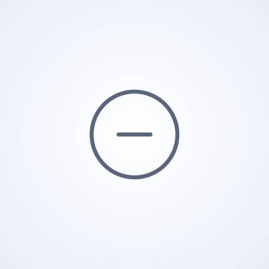 Eksi simge, beyaz arkaplandaki en iyi vektör gri çizgi simgesi, Eps 10