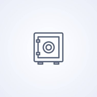 Para güvenliği, en iyi vektör gri çizgi simgesi beyaz arka planda, Eps 10