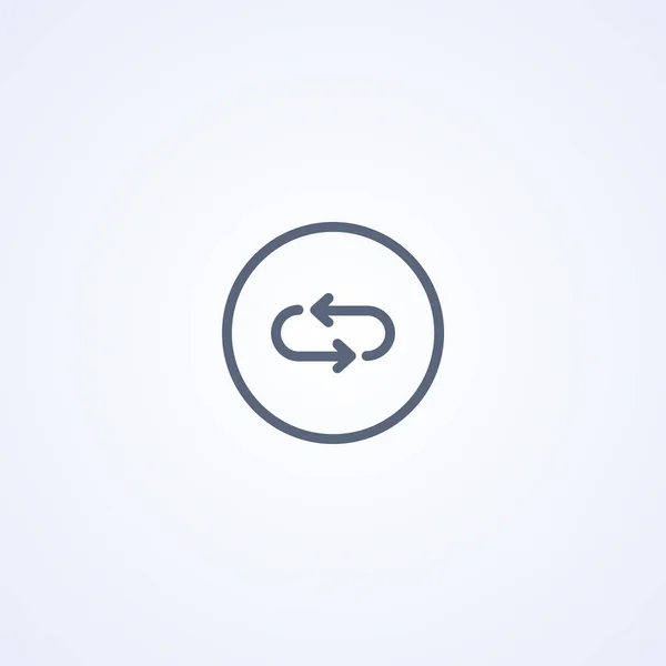 Refresh Repeat Vector Best Gray Line Icon White Background Eps — 스톡 벡터