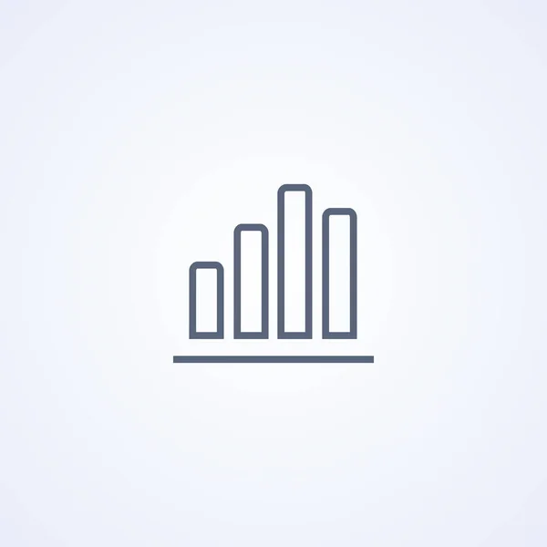 Chart Graph Vector Best Gray Line Icon White Background Eps — 스톡 벡터