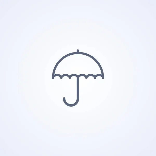 Umbrella Vector Best Gray Line Icon White Background Eps — Stock Vector