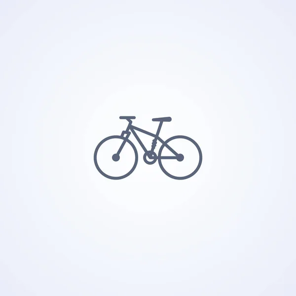 Bicicleta Freeride Vector Mejor Icono Línea Gris Sobre Fondo Blanco — Vector de stock