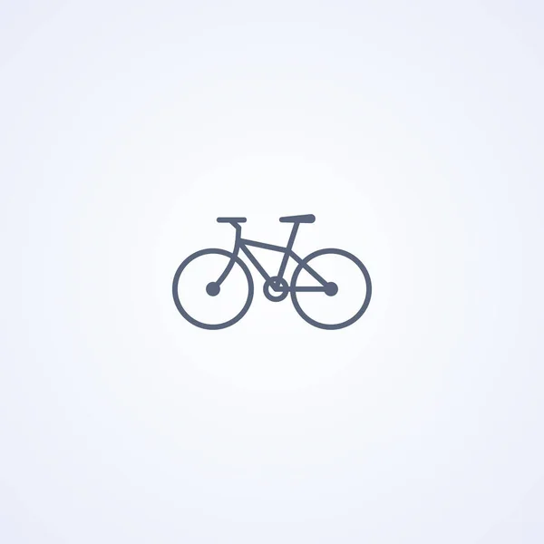 自転車 白の背景にベクトル最高の灰色の線のアイコン Eps — ストックベクタ
