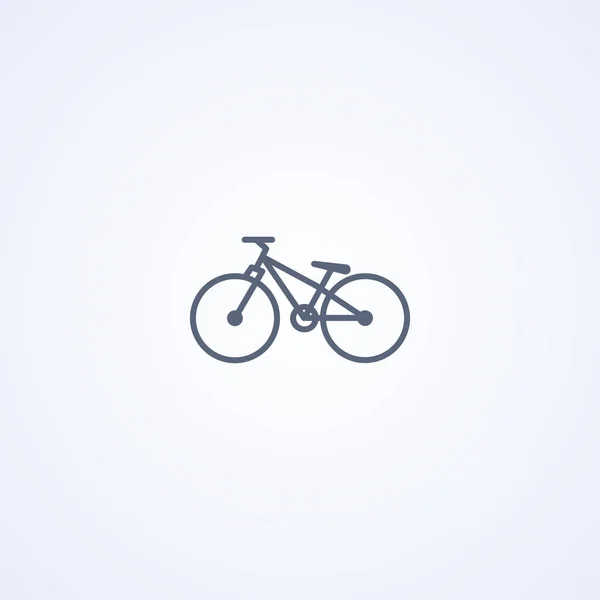 肮脏的自行车 白色背景上的向量最佳灰线图标 Eps — 图库矢量图片