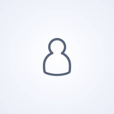 Profil, beyaz arkaplanda en iyi vektör gri çizgi simgesi, Eps 10