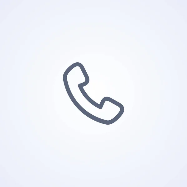Телефон Вектор Лучший Значок Серой Линии Белом Фоне Eps — стоковый вектор