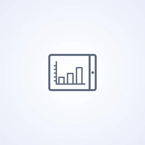 Online Analytics Vector Best Gray Line Icon White Background Eps — Stock Vector