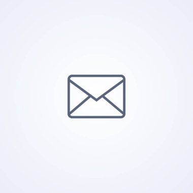 Posta zarfı, beyaz arkaplandaki en iyi vektör gri çizgi simgesi, Eps 10