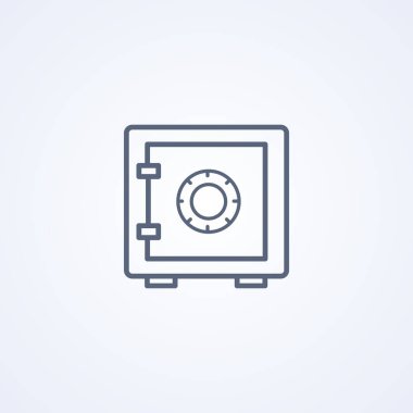 Beyaz arkaplandaki en güvenli, vektör en iyi gri çizgi simgesi, Eps 10