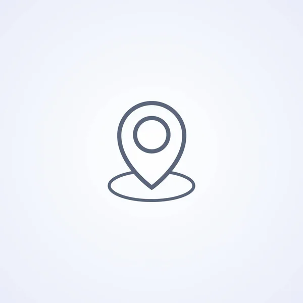 Location Vector Best Gray Line Icon White Background Eps — 스톡 벡터