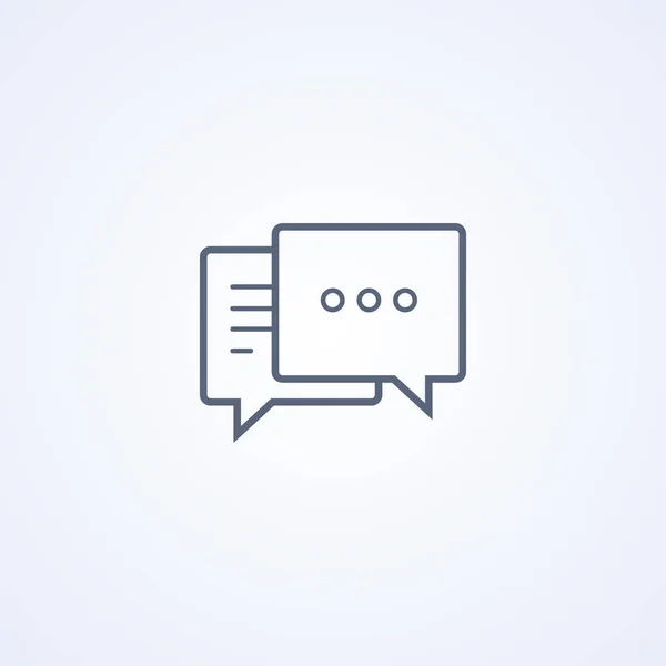 Negociación Chat Comunicación Vector Mejor Icono Línea Gris Sobre Fondo — Archivo Imágenes Vectoriales