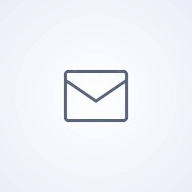 Zarf, beyaz arkaplanda en iyi vektör gri çizgi simgesi, Eps 10