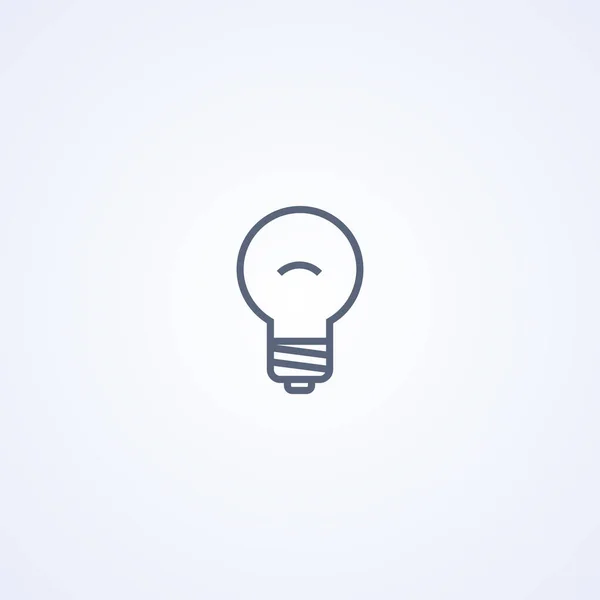 Ampoule Vecteur Meilleure Icône Ligne Grise Sur Fond Blanc Eps — Image vectorielle