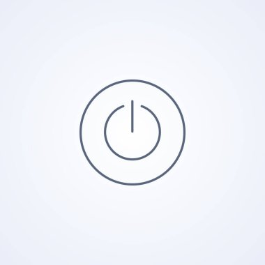 Açma kapama düğmesi, beyaz arkaplanda en iyi vektör gri çizgi simgesi, Eps 10