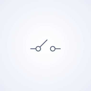 Temas kapatma, beyaz arkaplanda en iyi vektör gri çizgi sembolü, Eps 10