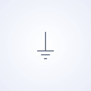 Yer, en iyi vektör gri çizgi sembolü beyaz arkaplan, Eps 10