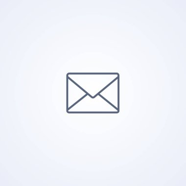 Posta, zarf, vektör en iyi gri çizgi simgesi beyaz arkaplan, Eps 10