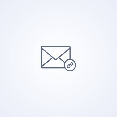 Zarf ekle, beyaz arkaplanda en iyi vektör gri çizgi simgesi, Eps 10