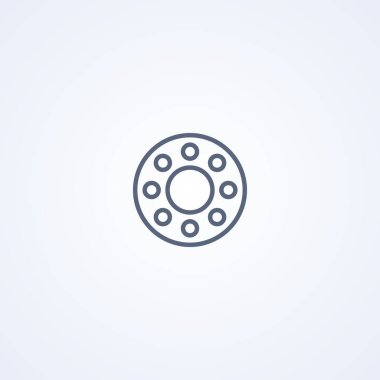 Debriyaj, vektör en iyi gri çizgi simgesi beyaz arkaplan, Eps 10