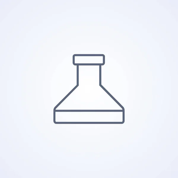 Chemistry Medical Bulb Vector Best Gray Line Icon White Background — стоковый вектор