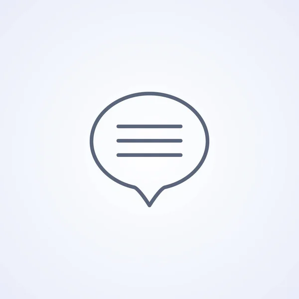 Bubble Chat Vector Best Gray Line Icon White Background Eps — 스톡 벡터