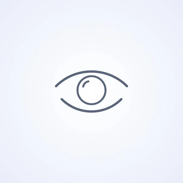 Eye See Vector Best Gray Line Icon White Background Eps — стоковый вектор