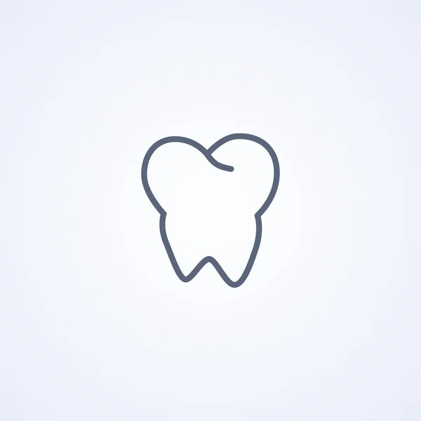 Odontologia Dente Vetor Melhor Ícone Linha Fundo Branco Eps — Vetor de Stock