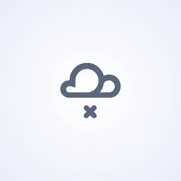 Snow Cloudy Vector Best Line Icon White Background Eps — стоковый вектор