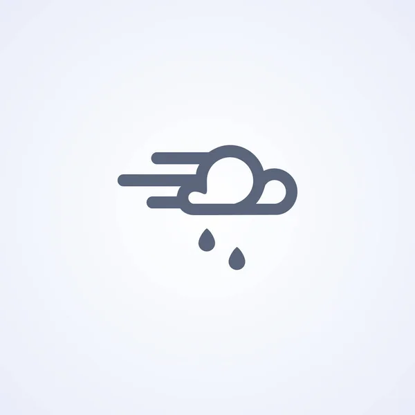 Άνεμος Βροχή Διάνυσμα Καλύτερο Εικονίδιο Γραμμή Λευκό Φόντο Eps — Διανυσματικό Αρχείο