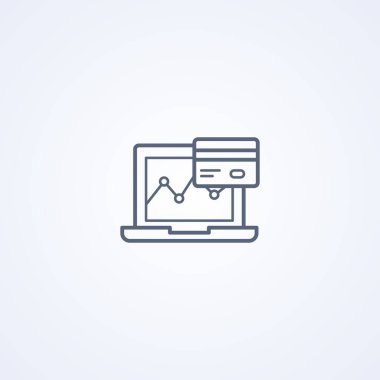 Kredi geçmişi, beyaz arkaplandaki en iyi vektör gri çizgi simgesi, Eps 10