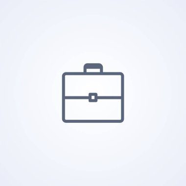 İş portföyü, çanta, vektör en iyi gri çizgi simgesi beyaz arkaplan, Eps 10