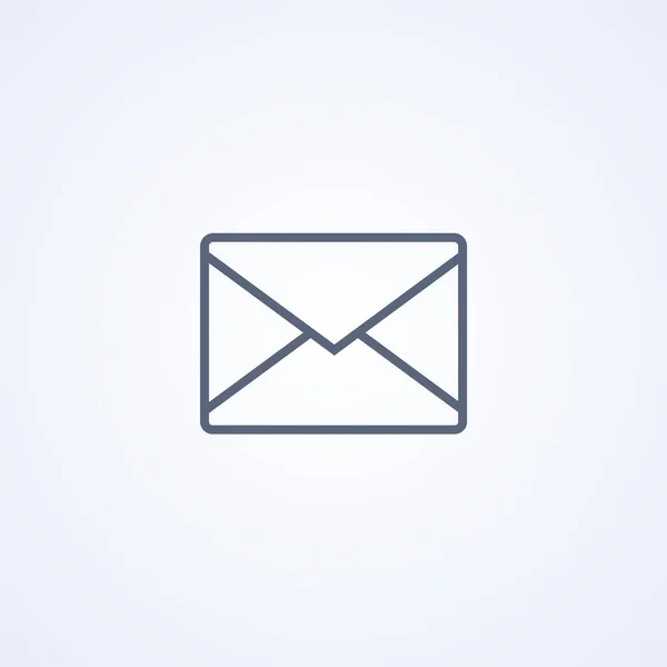 Mail Marketing Vecteur Meilleure Icône Ligne Grise Sur Fond Blanc — Image vectorielle