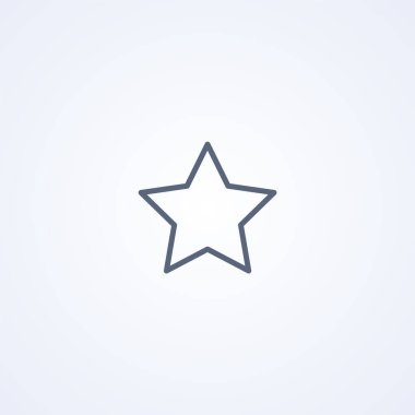 Yıldız, beyaz arkaplandaki en iyi vektör gri çizgi simgesi, Eps 10