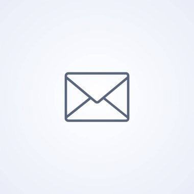 Zarf, beyaz arkaplanda en iyi vektör gri çizgi simgesi, Eps 10