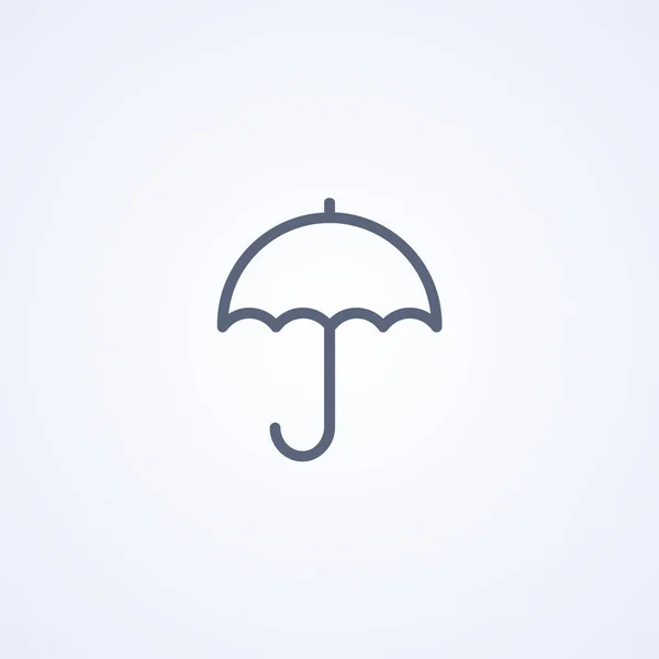 Umbrella 白色背景上的向量最佳灰线图标 Eps — 图库矢量图片