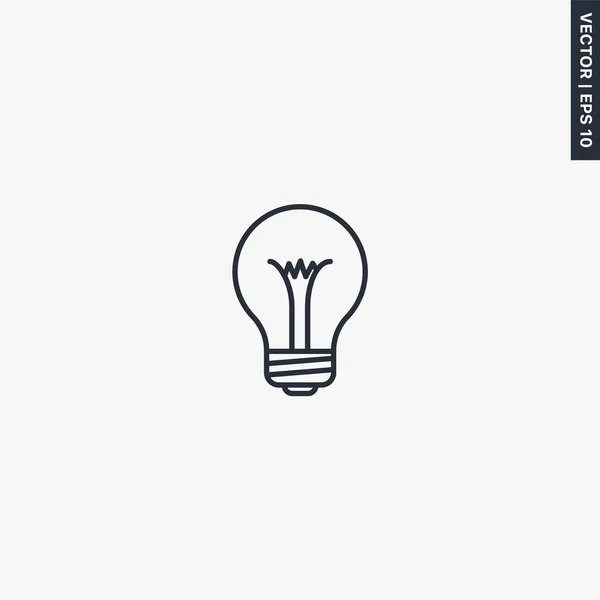 Lampe Lineares Stilschild Für Mobiles Konzept Und Webdesign Symbol Logoabbildung — Stockvektor