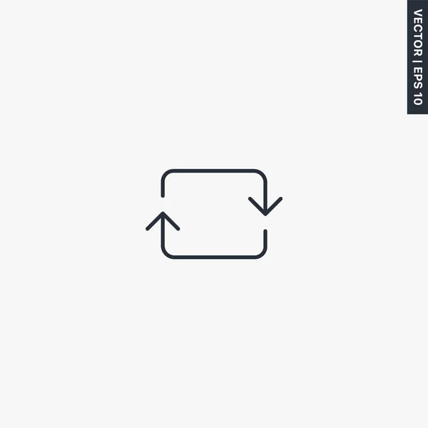 モバイルコンセプトとウェブデザインのためのループ 線形スタイルのサイン シンボル ロゴイラスト ピクセル完璧なベクトルグラフィックス — ストックベクタ