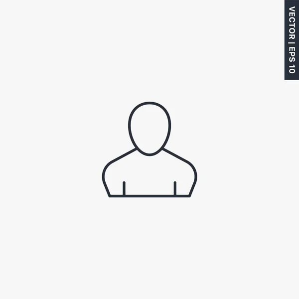 Benutzer Lineares Stilschild Für Mobiles Konzept Und Webdesign Symbol Logoabbildung — Stockvektor