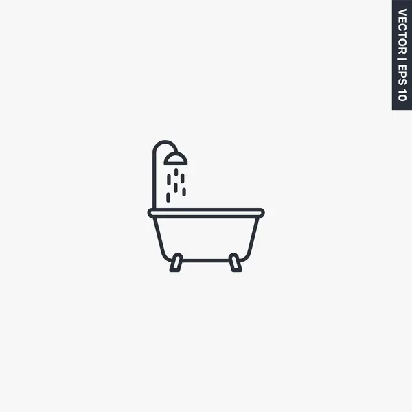 Ванна Ванная Стильный Знак Мобильного Концепта Веб Дизайна Символ Иллюстрация — стоковый вектор