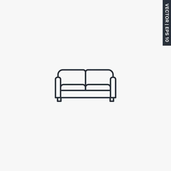 Couch Lineares Stilschild Für Mobiles Konzept Und Webdesign Symbol Logoabbildung — Stockvektor