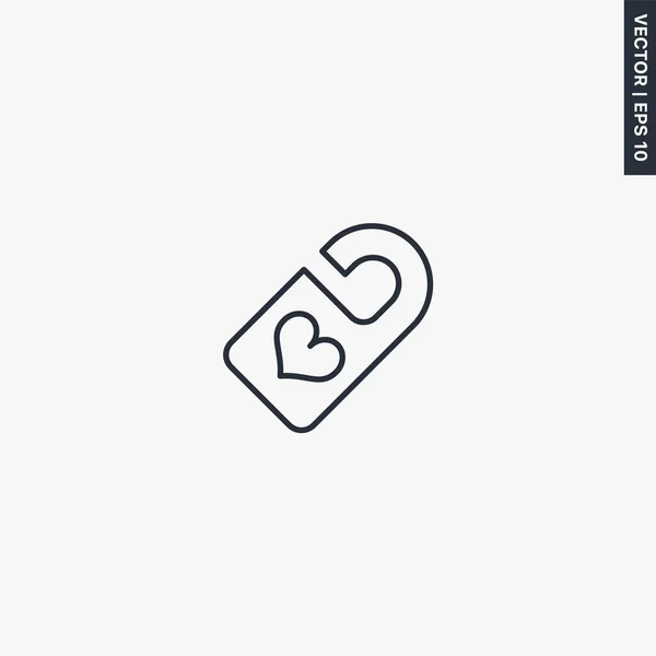 Disturb Linear Style Sign Mobile Concept Web Design Symbol Logo — Stock Vector