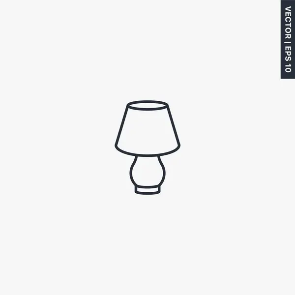 Tafellamp Lineair Stijlbord Voor Mobiel Concept Webdesign Symbool Logo Illustratie — Stockvector